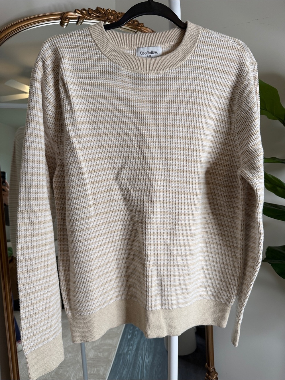 Goodfellow & Co Beige Striped Sweater